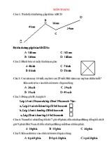 Đề kiểm tra môn Toán Lớp 3 - Tuần 3